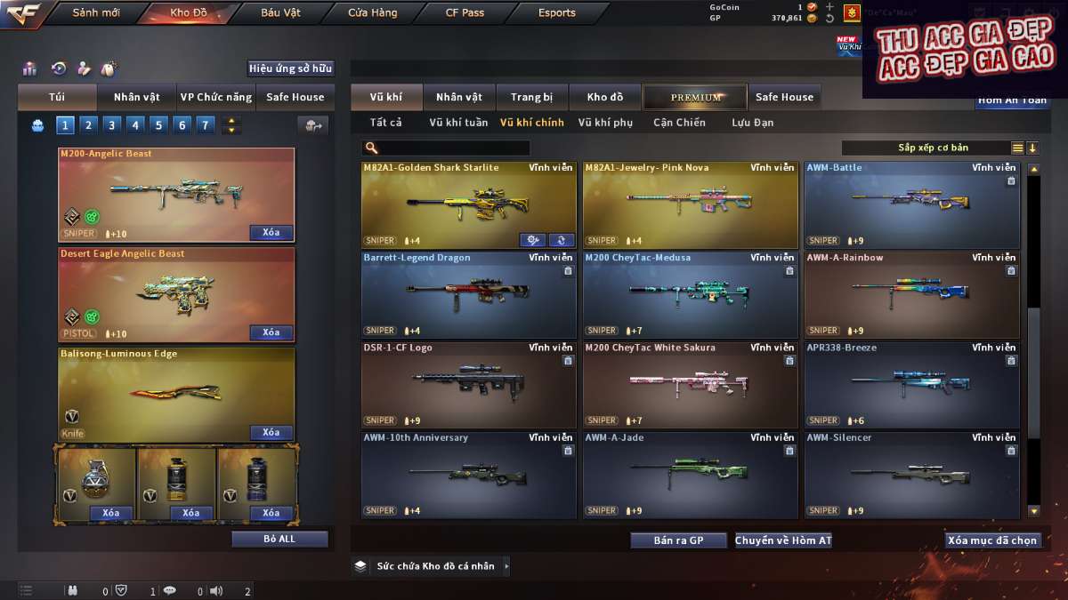 shop acc cf uy tin gia re
